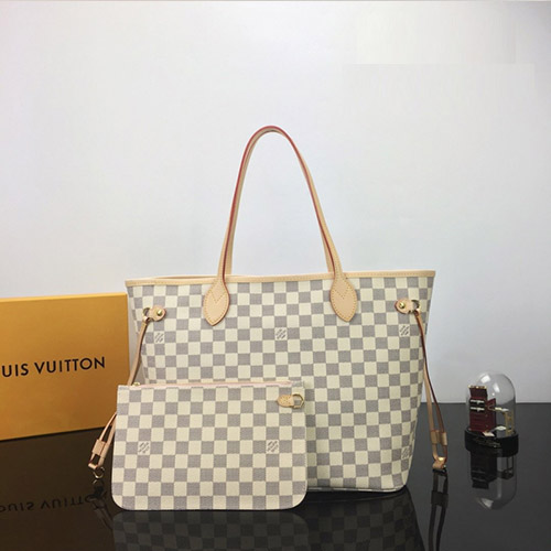 루이비통 네버풀 MM 쇼퍼백 다미에 아주르 N41605