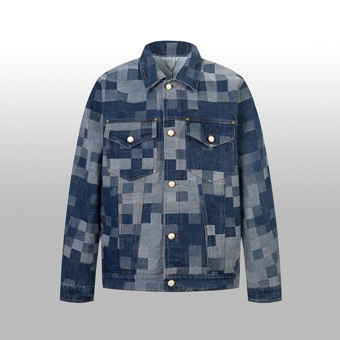 루이비통 남성 데님 재킷 - Louis vuitton Mens Denim Jacket - lvc5017x