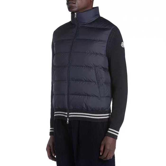 몽클레어 남성 클루니 패치 로고 다운 패딩 - Moncler Mens Navy Down Padding - moc2230x