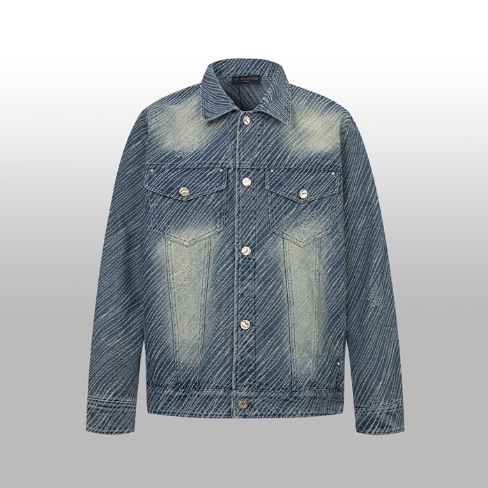 루이비통 남성 데님 재킷 - Louis vuitton Mens Denim Jacket - lvc5021x