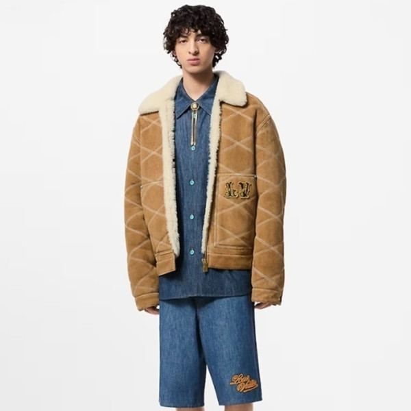 루이비통 남성 가죽 재킷 - Louis vuitton Mens Leather Jacket - lvc7111x
