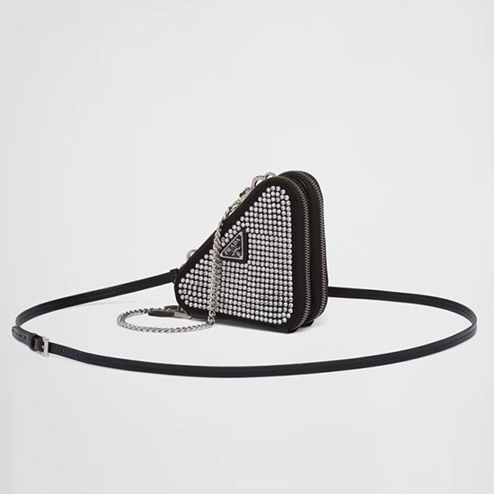 프라다 사피아노 트라이앵글 미니 파우치 1NR015 - Prada Saffiano Triangle Mini Pouch 
