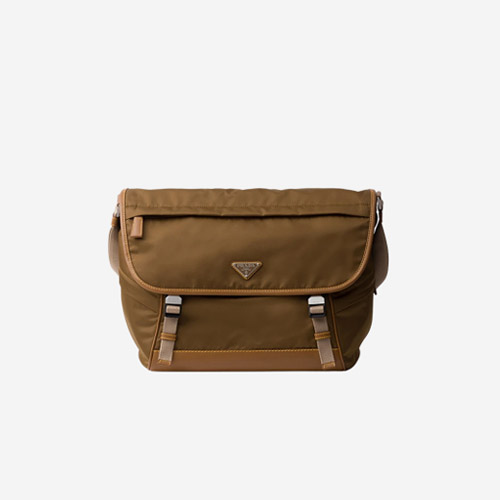 프라다 리나일론 및 가죽 숄더백 코르크 베이지 2VD052 - Prada Re-Nylon Leather Shoulder Bag Cork Beige