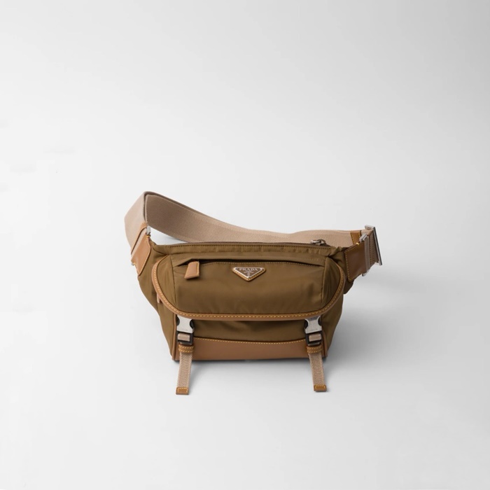 프라다 리나일론 및 가죽 숄더백 코르크 베이지 2VH171 - Prada Re-Nylon Leather Shoulder Bag Cork Beige