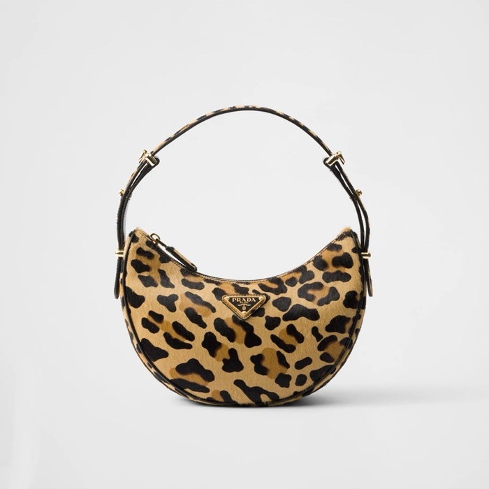 프라다 아르케 프린티드 레더 숄더백 허니 1BC194 - Prada Arque Printed Leather Shoulder Bag Honey