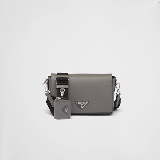 프라다 사피아노 레더 숄더백 마블 그레이 2VD059 - Prada Saffiano Leather Shoulder Bag Marble Gray