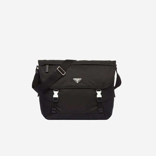 프라다 리나일론 사피아노 숄더백 블랙 2VD052 - Prada Re-Nylon and Saffiano Shoulder Bag Black