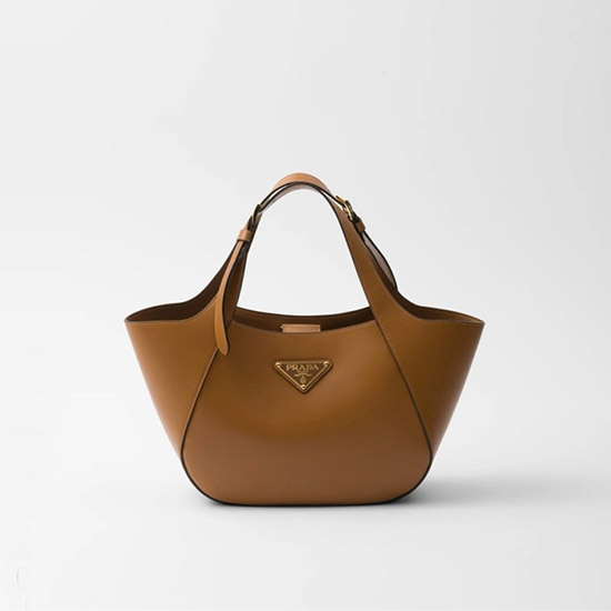프라다 미디움 레더 토트백 카라멜 1BG483 - Prada Medium Leather Tote Bag Caramel