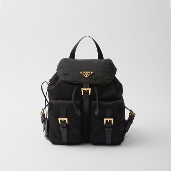 프라다 리나일론 스몰 백팩 블랙 1BZ677 - Prada Re-Nylon Small Backpack Black