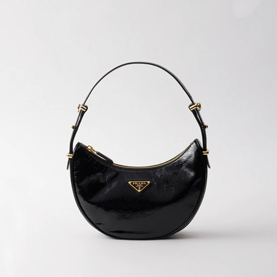 프라다 아르케 나플락 페이턴트 레더 숄더백 블랙 1BC194 - Prada Arque Naplak Patent Leather Shoulder Bag Black