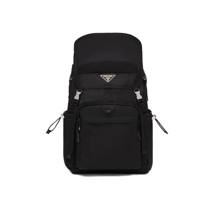 프라다 리나일론 사피아노 레더 백팩 블랙 2VZ090 - Prada Re-Nylon Saffiano Leather Backpack Black