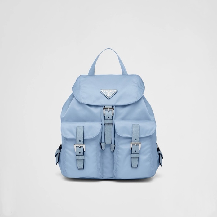 프라다 리나일론 스몰 백팩 셀레스트 1BZ677 - Prada Re-Nylon Small Backpack Celeste