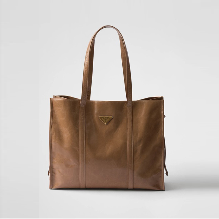 프라다 라지 레더 토트백 카메오 1BG460 - Prada Large Leather Tote Bag Cameo