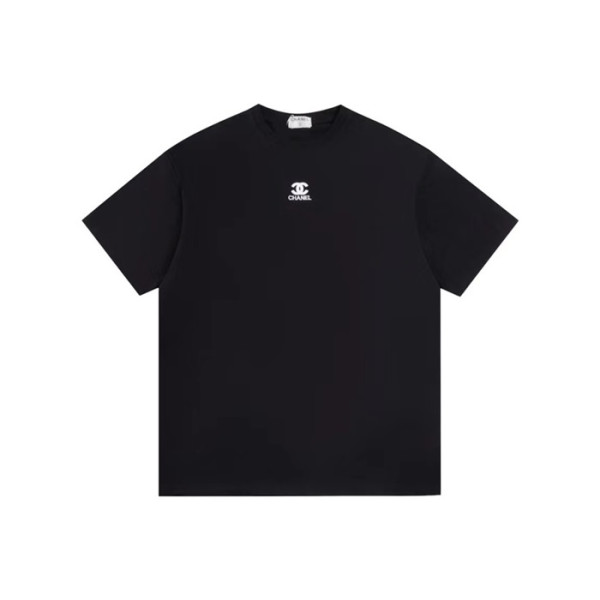 샤넬 남/녀 블랙 반팔티 - Chanel Unisex Black Tshirts - chl6890