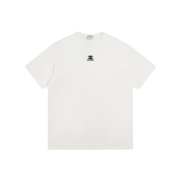 샤넬 남/녀 블랙 반팔티 - Chanel Unisex Black Tshirts - chl6890