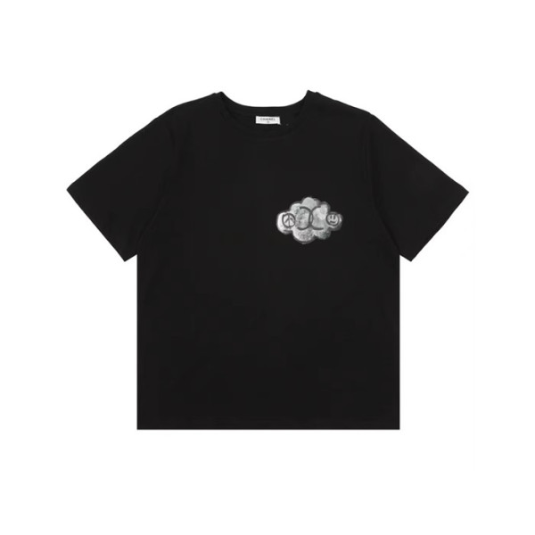 샤넬 남/녀 블랙 반팔티 - Chanel Unisex Black Tshirts - chl0557